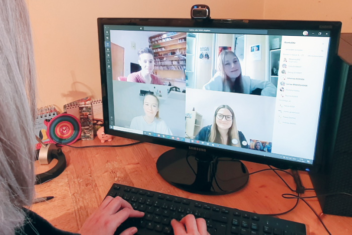 Home-Learning-Situation bei Melanie Zitz-Werban, Lehrerin für kaufmännische Fächer an der BHAK Neusiedl/See. Foto: privat