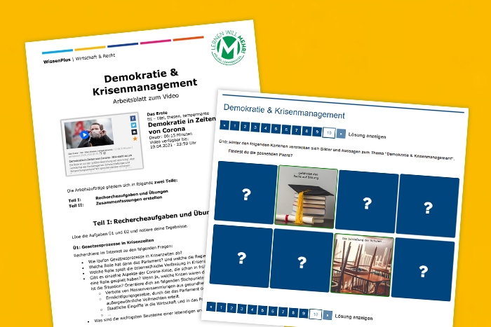 LERNEN WILL MEHR! Was jetzt - Für das Bearbeiten der Aufgabe stehen ein umfangreiches Arbeitsblatt und eine abwechslungsreiche interaktive Übung zur Verfügung.