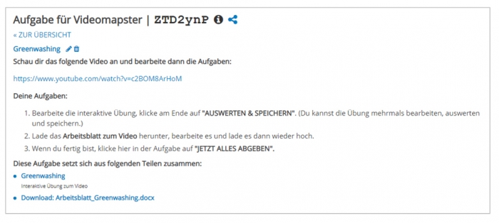 Aufgabe zu Greenwashing