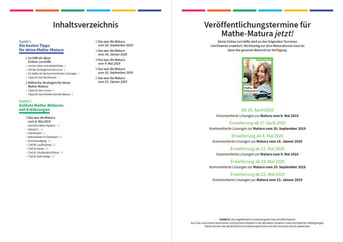 Mathe-Matura jetzt! bringt kommentierte Matura-Musterlösungen.