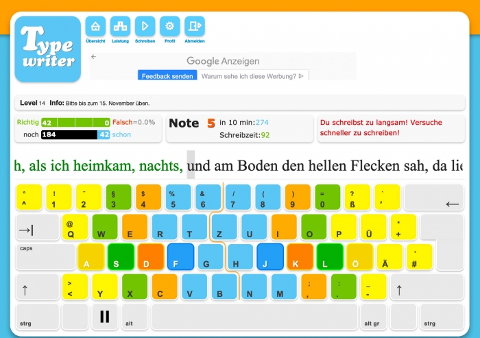 typewriter Online-Schreibprogramm