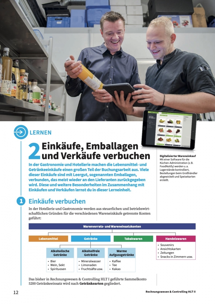 Einkaeufe, Emballagen und Verkaeufe MEHR! Buch Rechnungswesen HLT II Kapitel 1 Lerneinheit 2