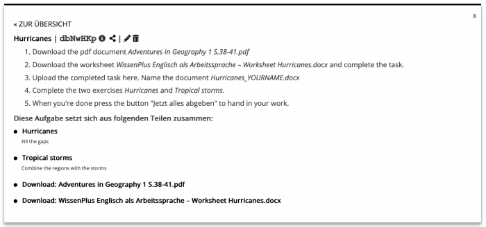 Lernraumaufgabe Hurricanes