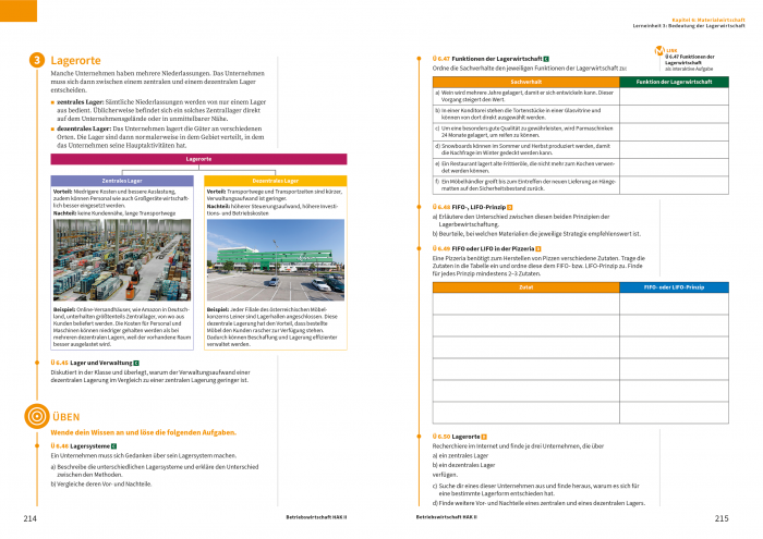 Hoelzel Journal | Hoelzel Verlag | BW HAK II | Lagerwirtschaft