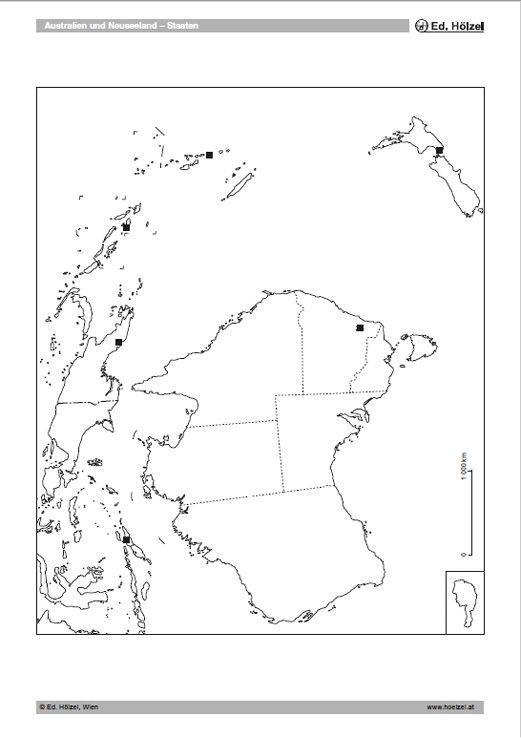 Hölzel Verlag - Blindkarte Australien