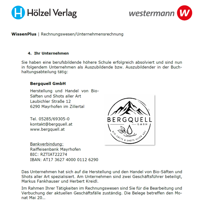 Bergquell GmbH | Belegverbuchung